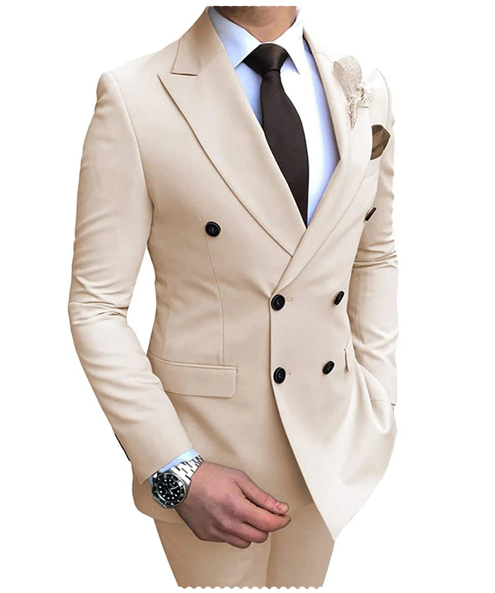 Classic Double Breasted 2-Piece Suit