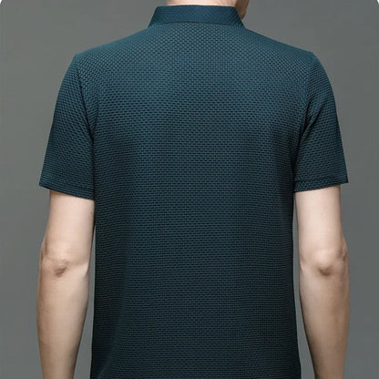 Silk Knit Polo Shirt