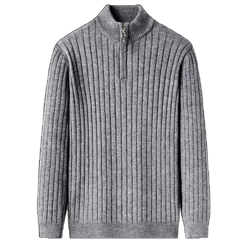 Ribbed Knit Quarter-Zip