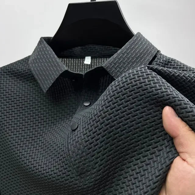 Silk Knit Polo Shirt