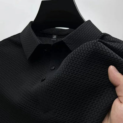 Silk Knit Polo Shirt