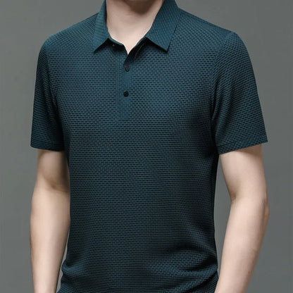 Silk Knit Polo Shirt