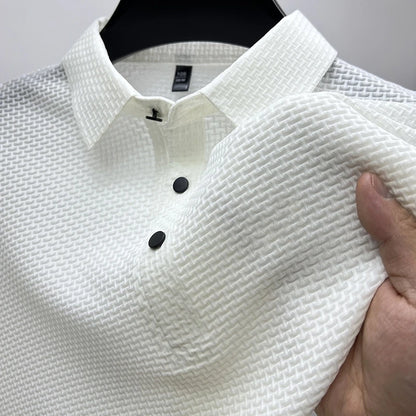 Silk Knit Polo Shirt