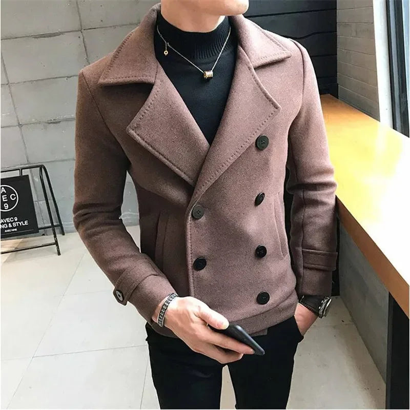 Double-Breasted Wool Coat