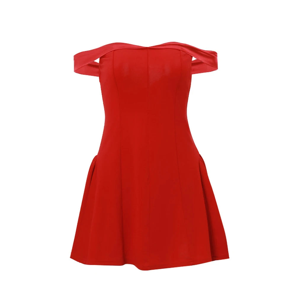 Scarlet Satin Mini Dress